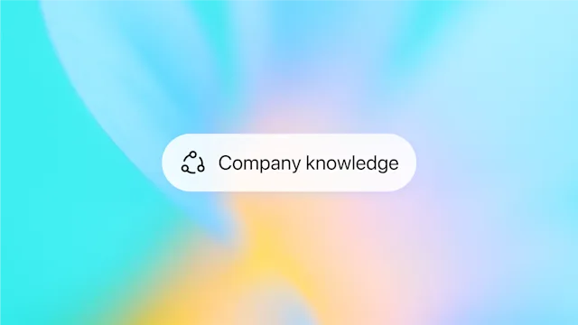 Official ChatGPT company knowledge announcement artwork.